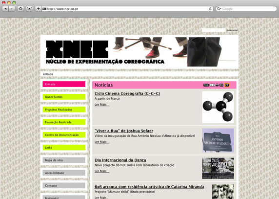 NEC Núcleo de Experimentação Coreográfica #1